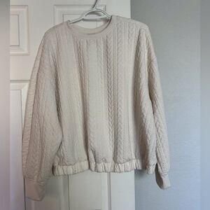 Cream colored oversized cozy top,sz xxl